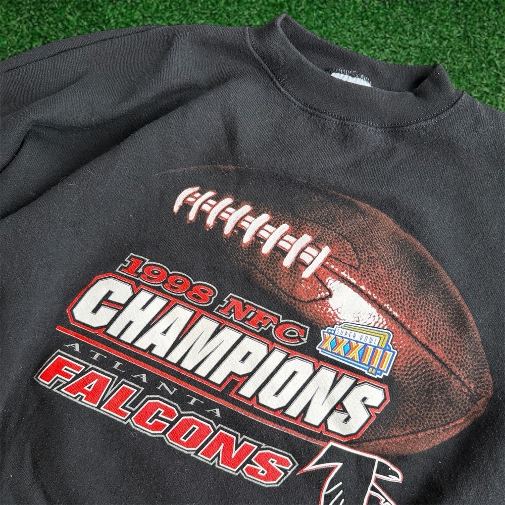 Vintage 1998 Atlanta Falcons NFC Champs Sweatshirt (XL) - Picture 2 of 5
